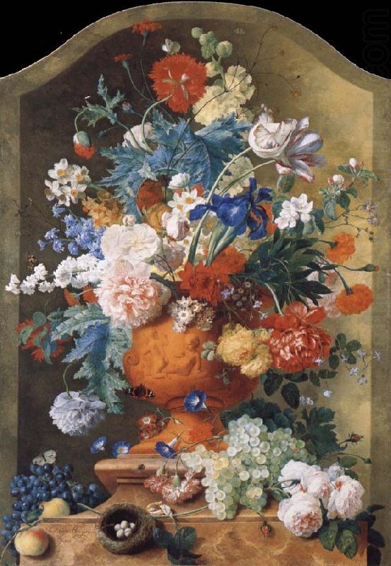 HUYSUM, Jan van Flowers in a Terracotta Vase oil painting picture